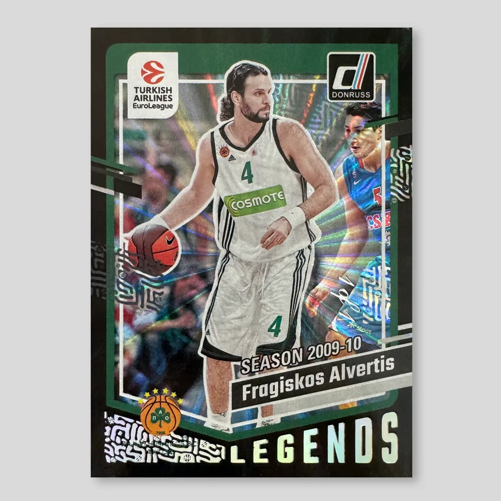 2023 Panini Donruss EuroLeague Fragiskos Alvertis Black Laser #165, Raw