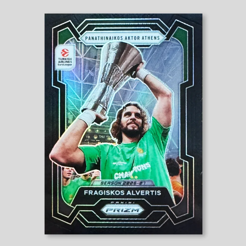 2023 Panini Prizm EuroLeague Fragiskos Alvertis Black Prizm #31, Raw