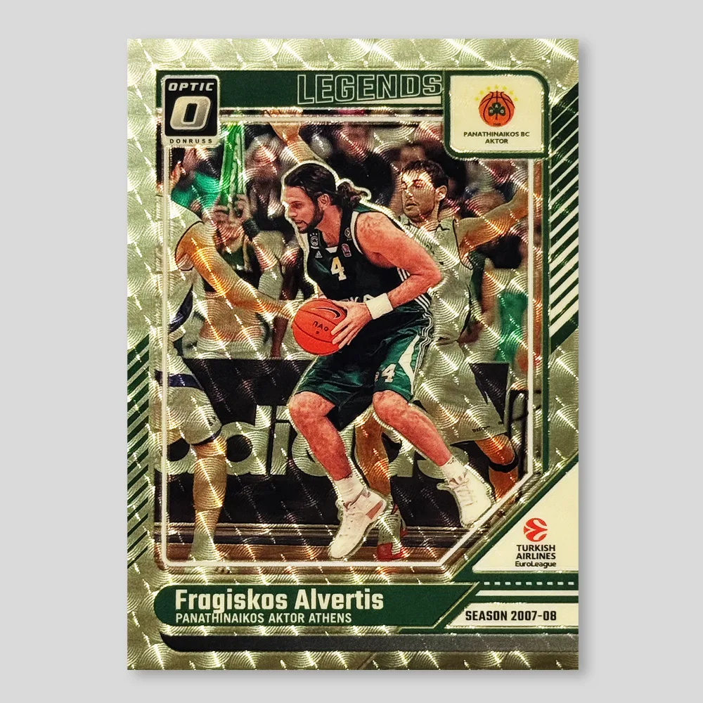 2024 Panini Donruss EuroLeague Fragiskos Alvertis Legends, Optic Gold Vinyl, Raw
