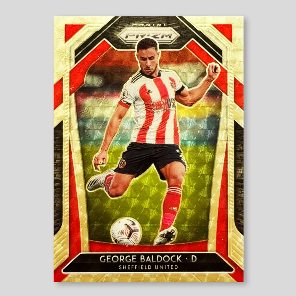 2020 Panini Prizm Premier League George Baldock Gold Vinyl Prizm, Raw