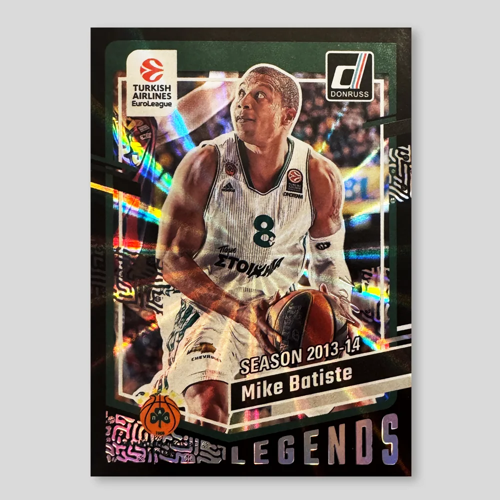 2023 Panini Donruss EuroLeague Mike Batiste Black Laser #183, Raw