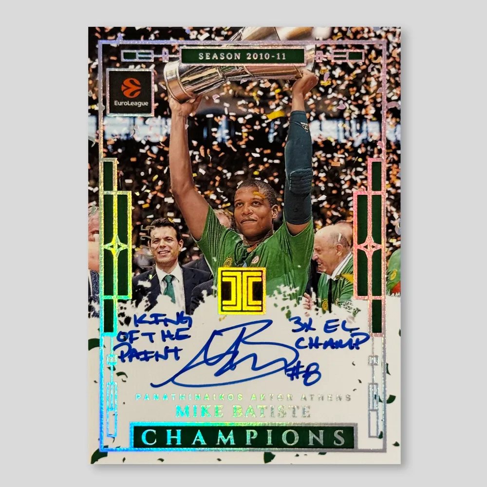 2024 Panini Impeccable EuroLeague Mike Batiste Champions Autographs, Inscription, Raw