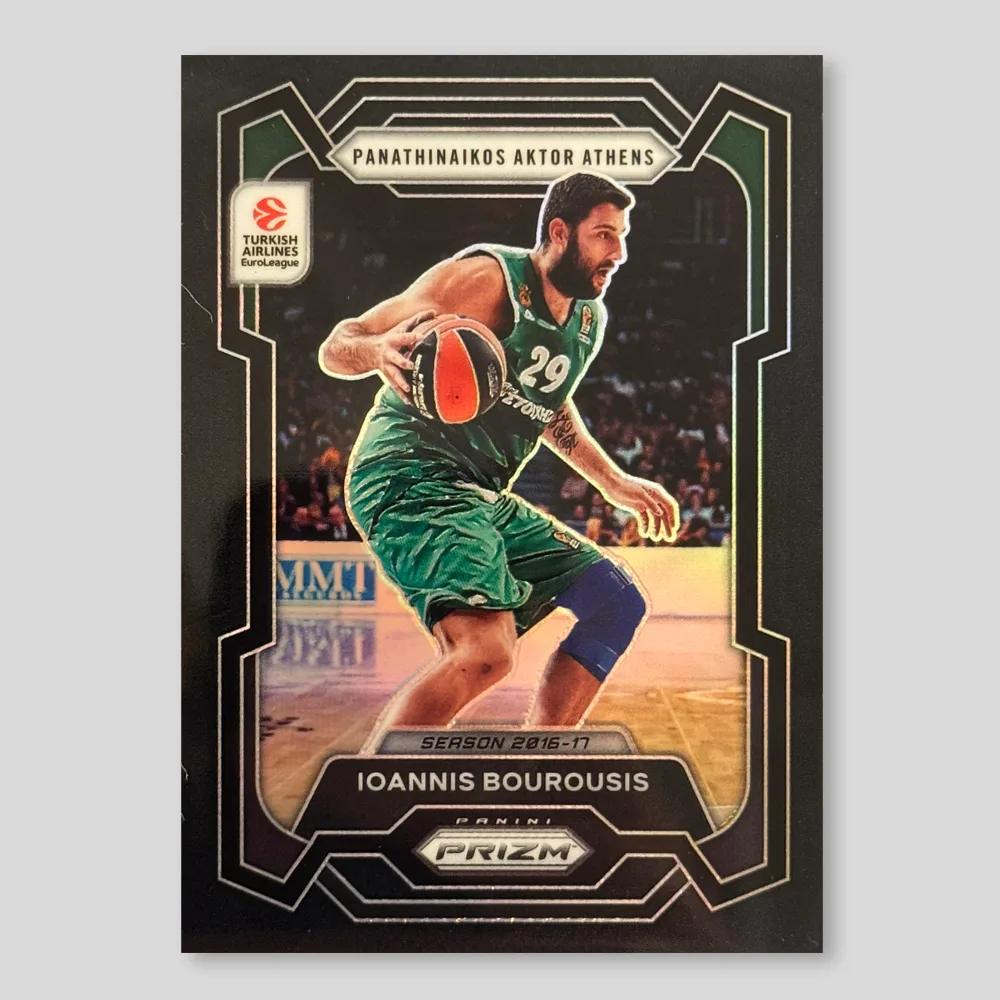 2023 Panini Prizm EuroLeague Ioannis Bourousis Black Prizm #43, Raw