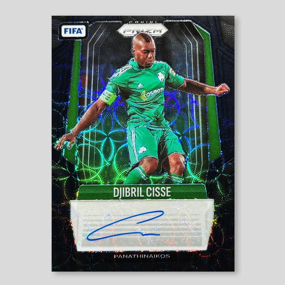 2023 Panini Prizm FIFA Djibril Cisse Signatures, Black Choice Prizm, Raw