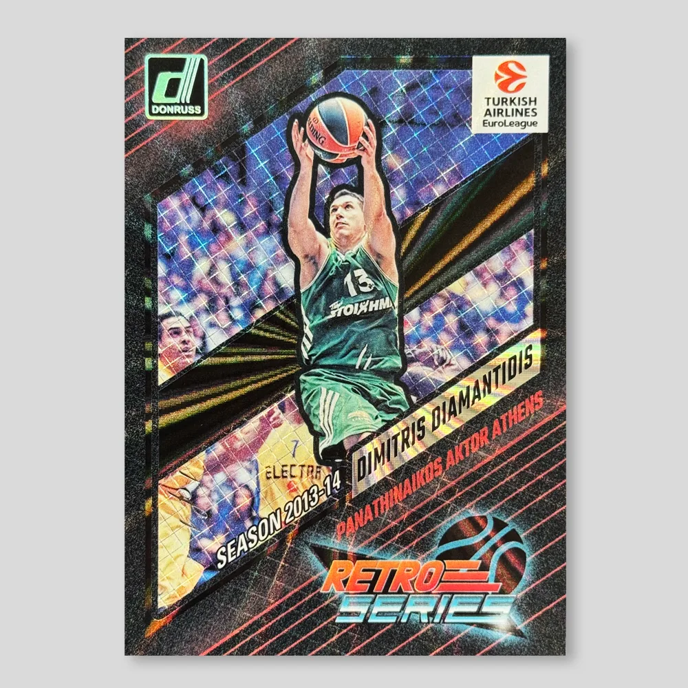 2024 Panini Donruss EuroLeague Dimitris Diamantidis Retro Series, Black, Raw