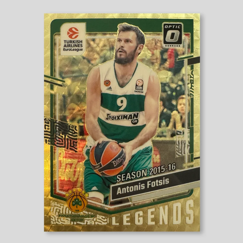 2023 Panini Donruss EuroLeague Antonis Fotsis Optic Gold Vinyl #162, Raw