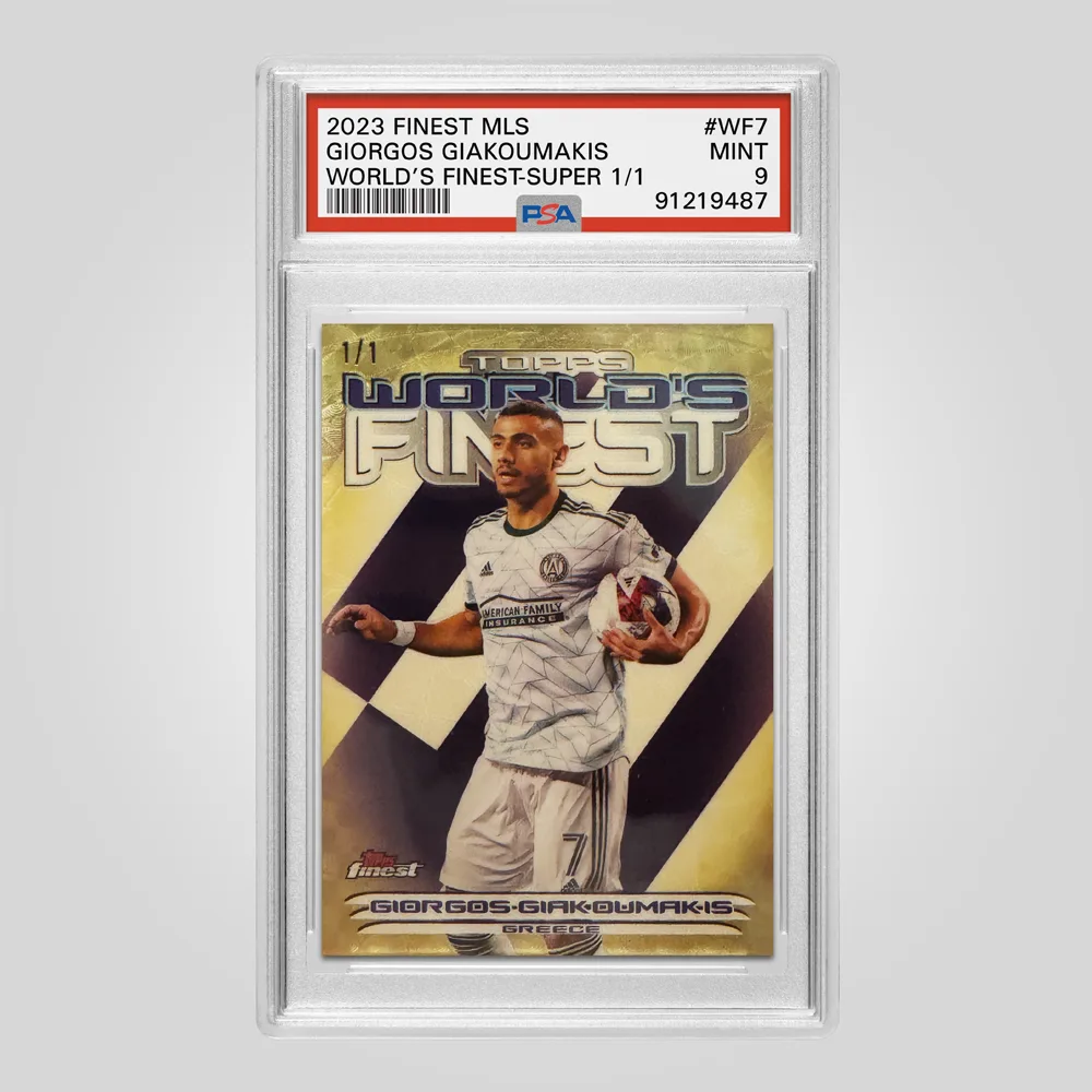 2023 Topps Finest MLS Giorgos Giakoumakis World’s Finest, Superfractor #WF7, PSA 9 MINT