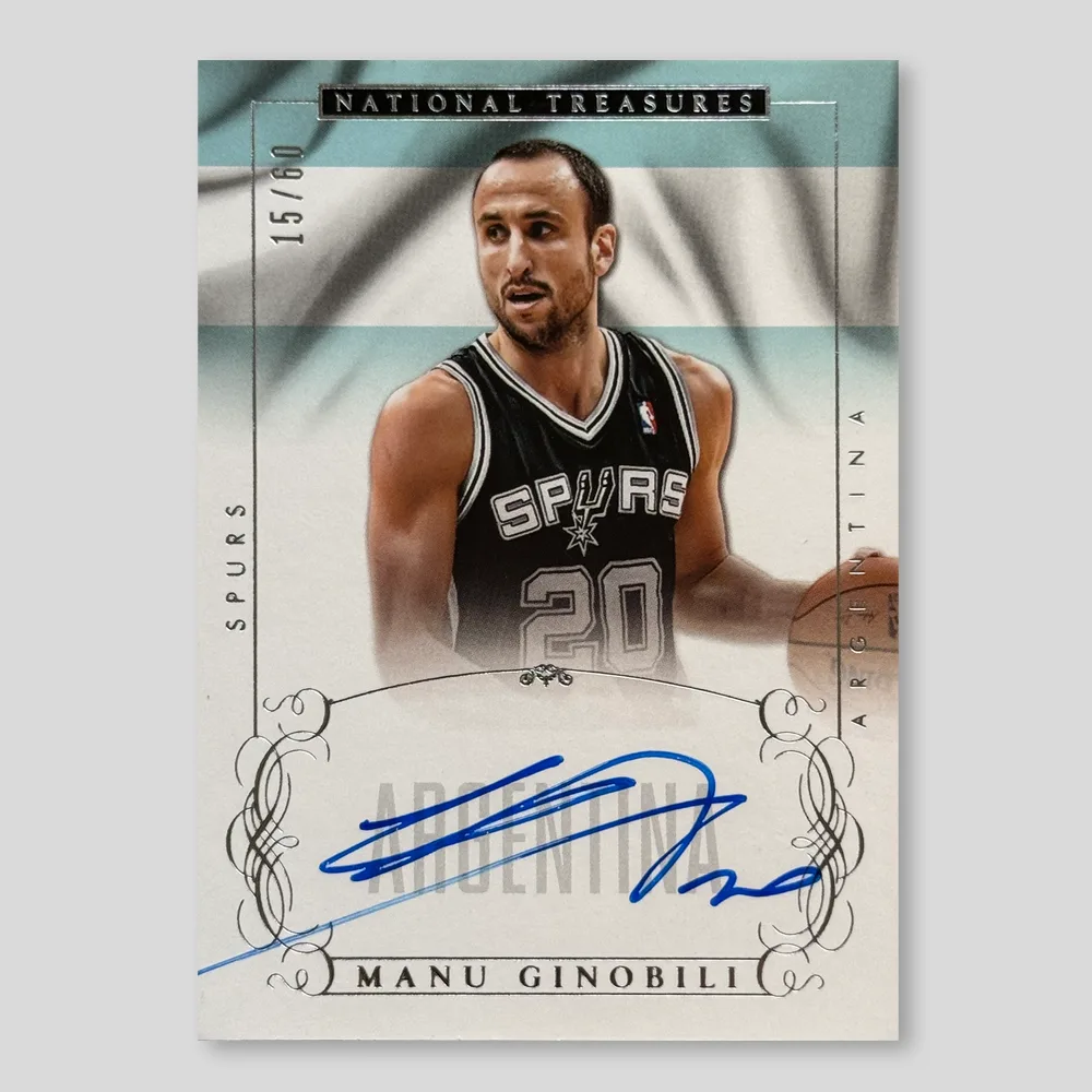 2013 Panini National Treasures Manu Ginobili International Treasures, Raw