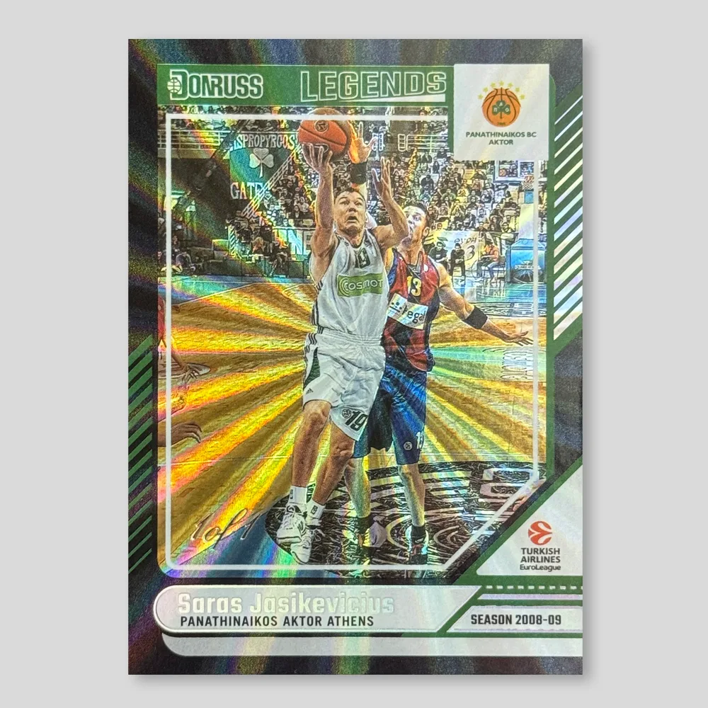 2024 Panini Donruss EuroLeague Sarunas Jasikevicius Legends, Black Laser, Raw