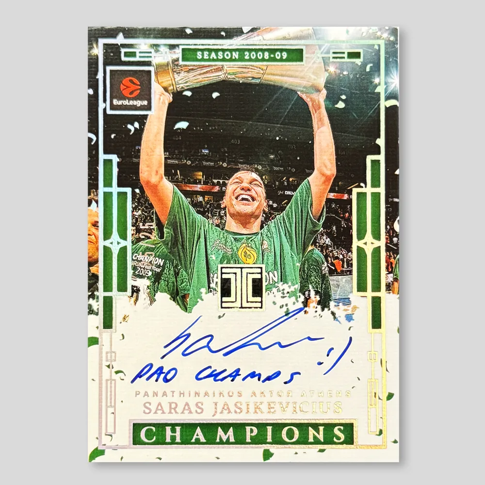 2024 Panini Impeccable EuroLeague Sarunas Jasikevicius Champions Autographs, Inscription, Raw