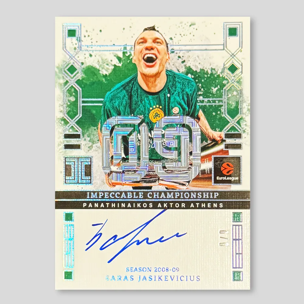 2024 Panini Impeccable EuroLeague Sarunas Jasikevicius Impeccable Championship Autographs, Raw