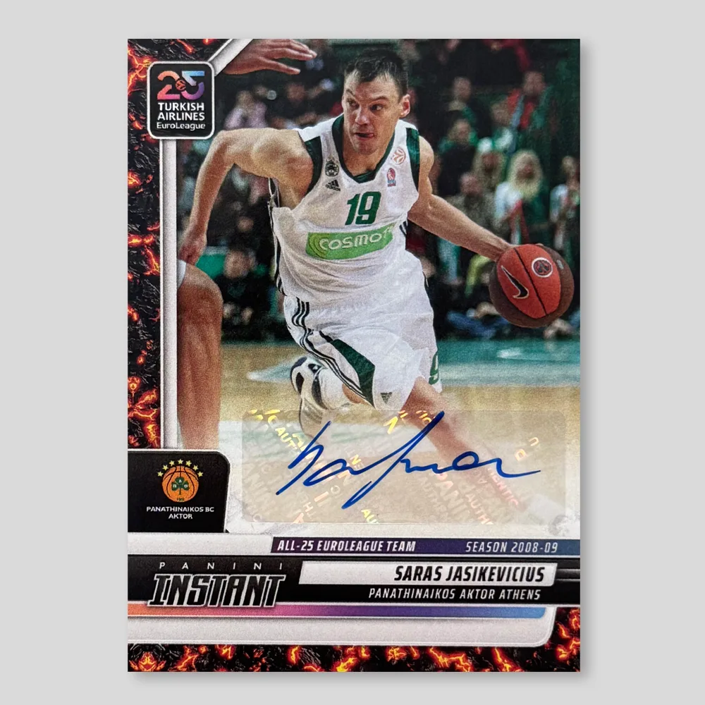 2024 Panini Instant EuroLeague Sarunas Jasikevicius All-25 EuroLeague Team, Raw