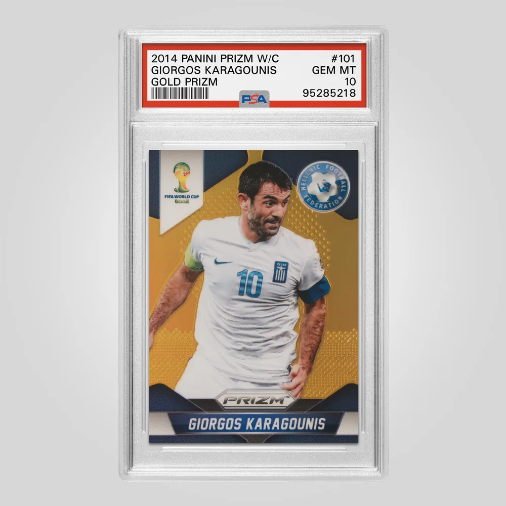 2014 Panini Prizm World Cup Giorgos Karagounis Gold Prizm #101, PSA 10 GEM MT
