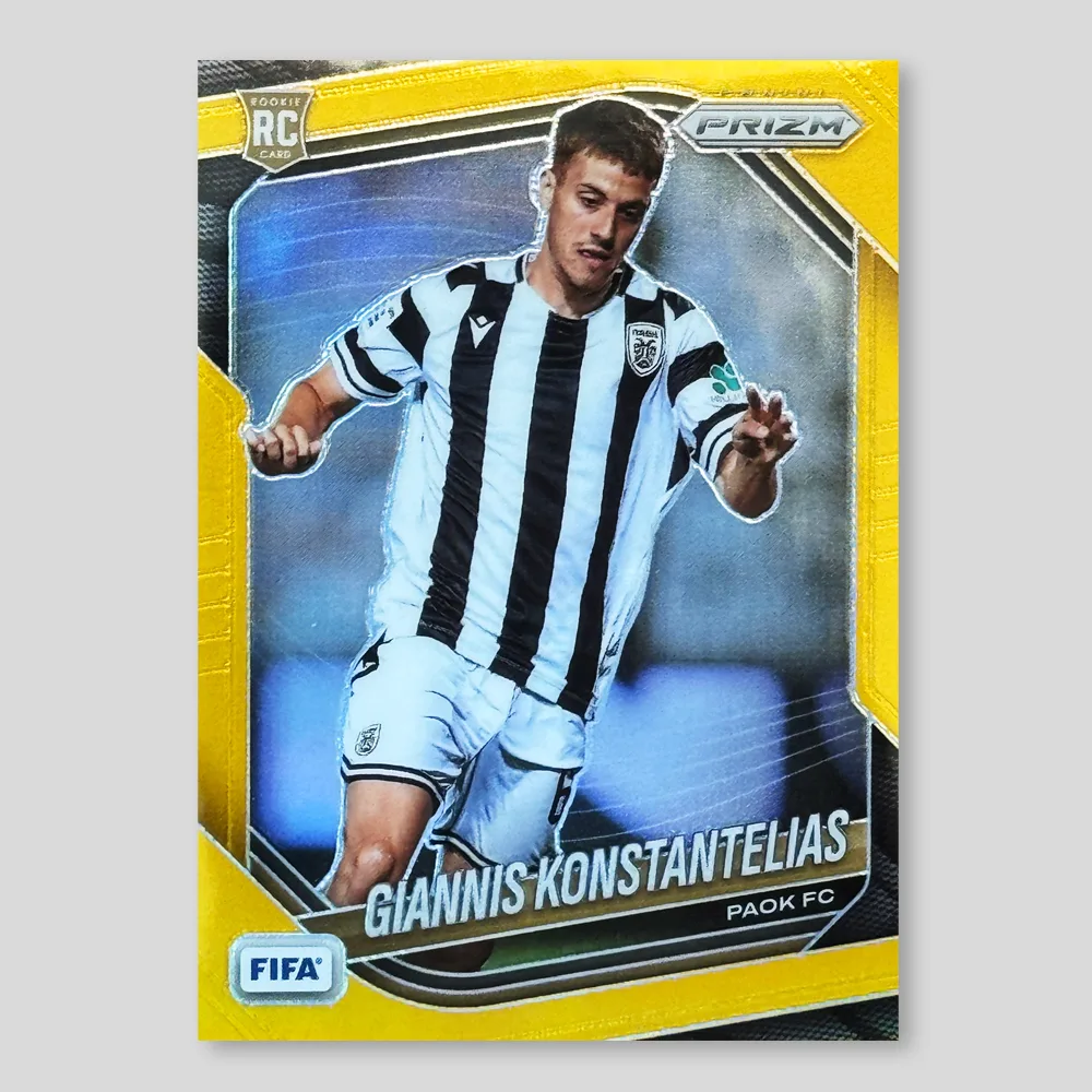 2023 Panini Prizm FIFA Giannis Konstantelias Gold Prizm, Raw