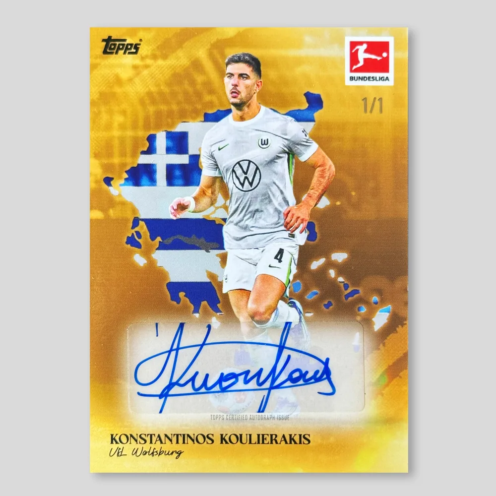 2024 Topps Bundesliga Konstantinos Koulierakis International Stars Autographs, Gold, Raw
