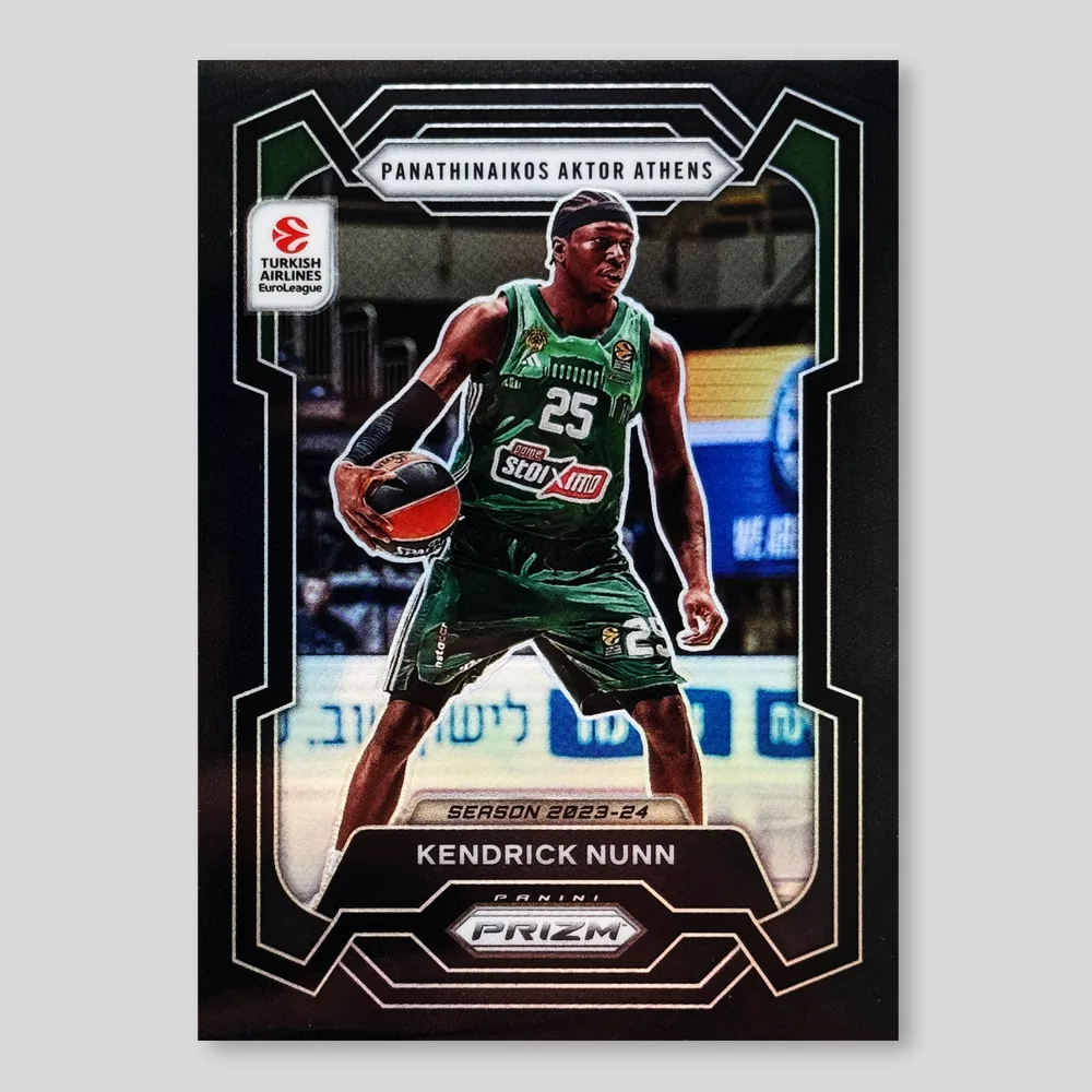 2023 Panini Prizm EuroLeague Kendrick Nunn Black Prizm #15, Raw