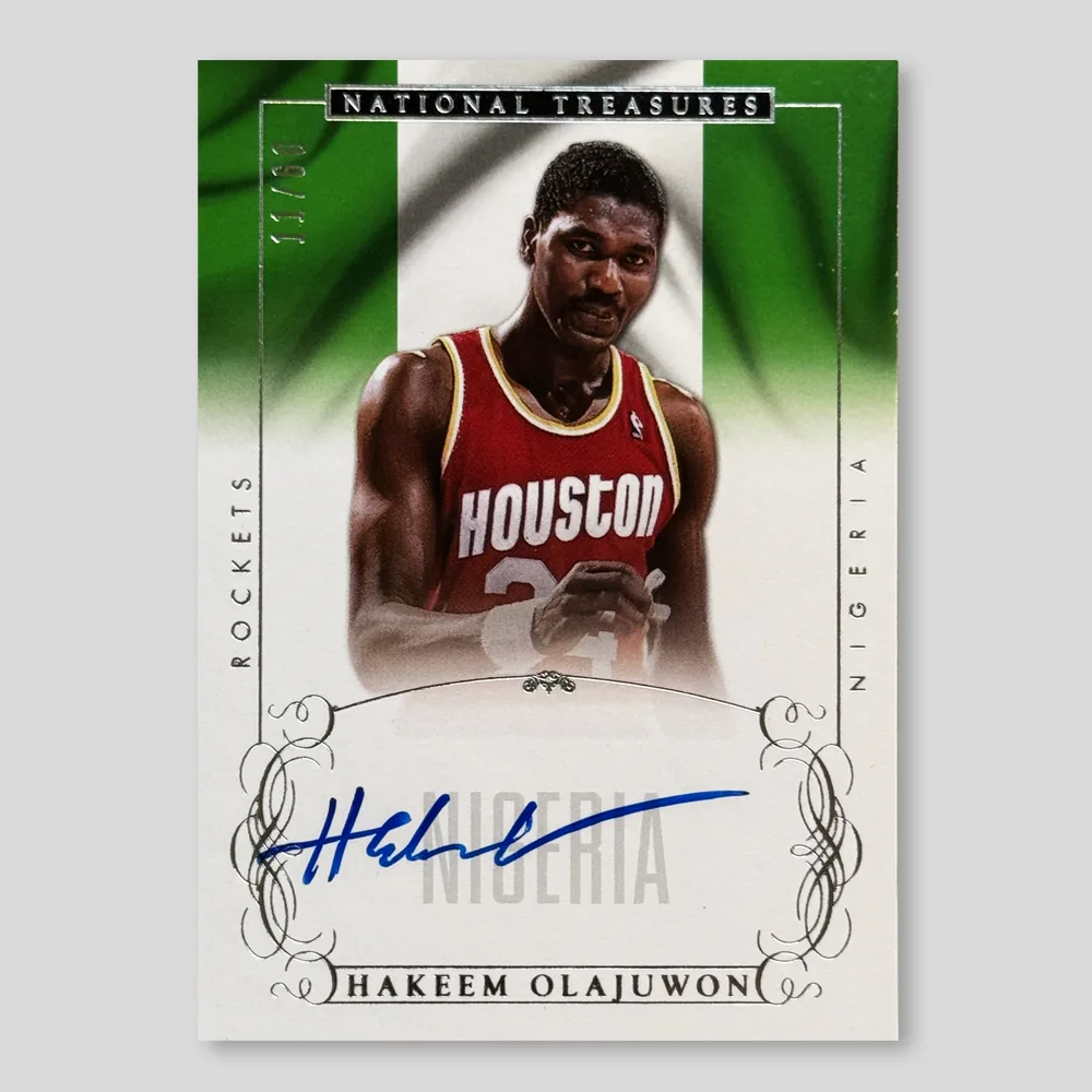 2013 Panini National Treasures Hakeem Olajuwon International Treasures, Raw