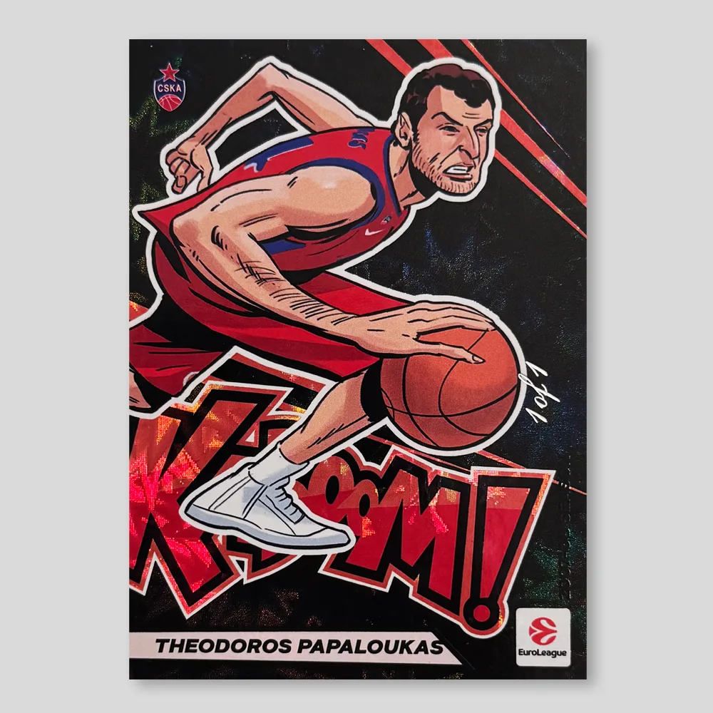 2024 Panini Donruss EuroLeague Theodoros Papaloukas Kaboom!, Black, Raw