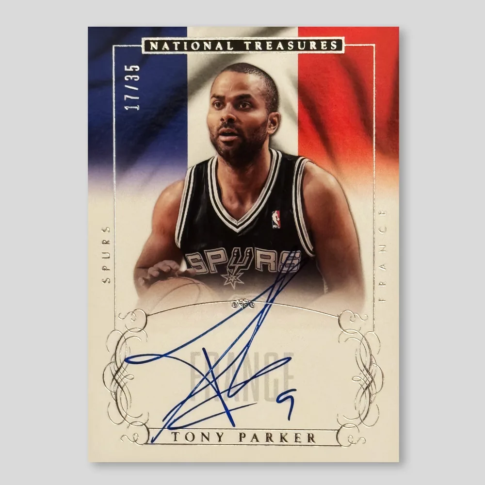 2013 Panini National Treasures Tony Parker International Treasures, Raw