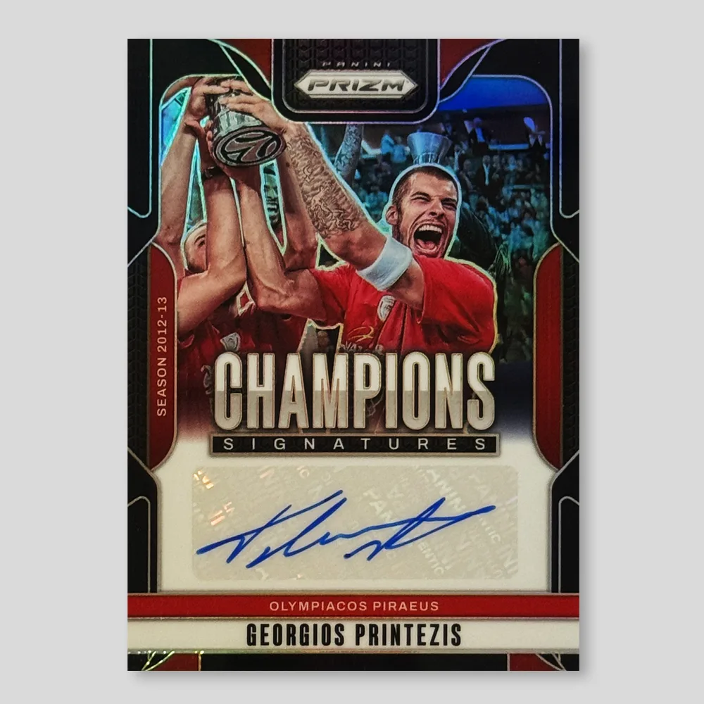 2024 Panini Prizm EuroLeague Georgios Printezis Champions Signatures, Black Prizm, Raw