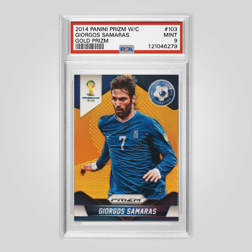 2014 Panini Prizm World Cup Giorgos Samaras Gold Prizm #103, PSA 9 MINT
