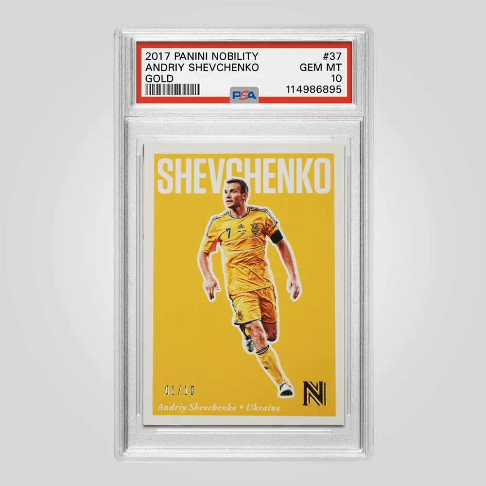 2017 Panini Nobility Andriy Shevchenko Gold #37, PSA 10 GEM MT