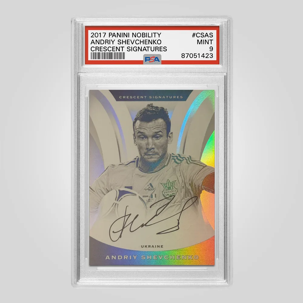 2017 Panini Nobility Andriy Shevchenko Crescent Signatures #CSAS, PSA 9 MINT