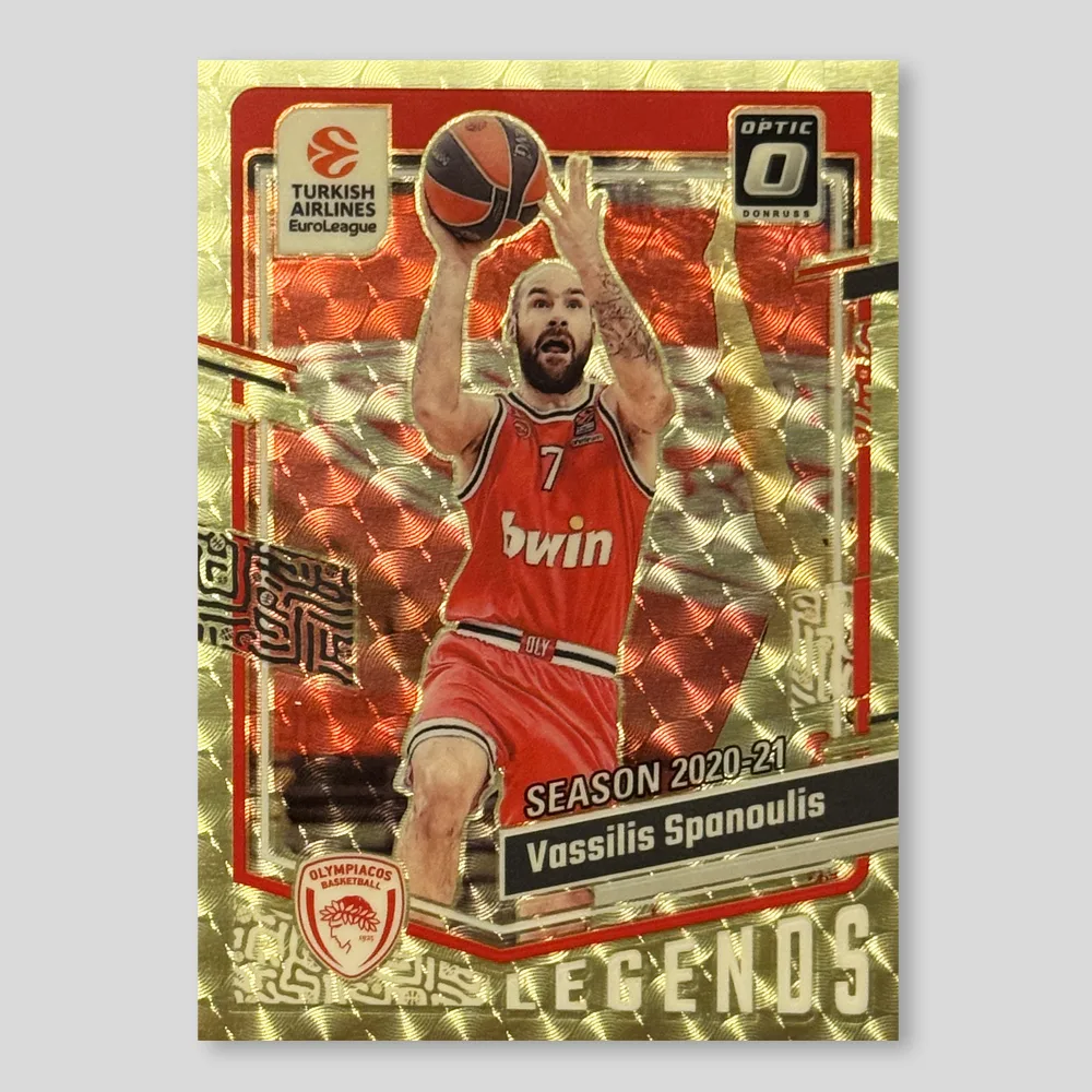 2023 Panini Donruss EuroLeague Vassilis Spanoulis Optic Gold Vinyl #192, Raw