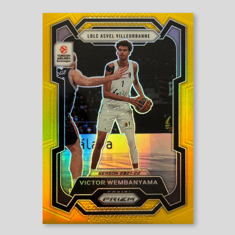 2023 Panini Prizm EuroLeague Victor Wembanyama Gold Prizm #11, Raw