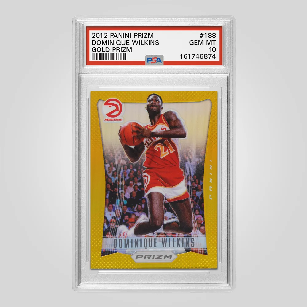 2012 Panini Prizm Dominique Wilkins Gold Prizm #188, PSA 10 GEM MT
