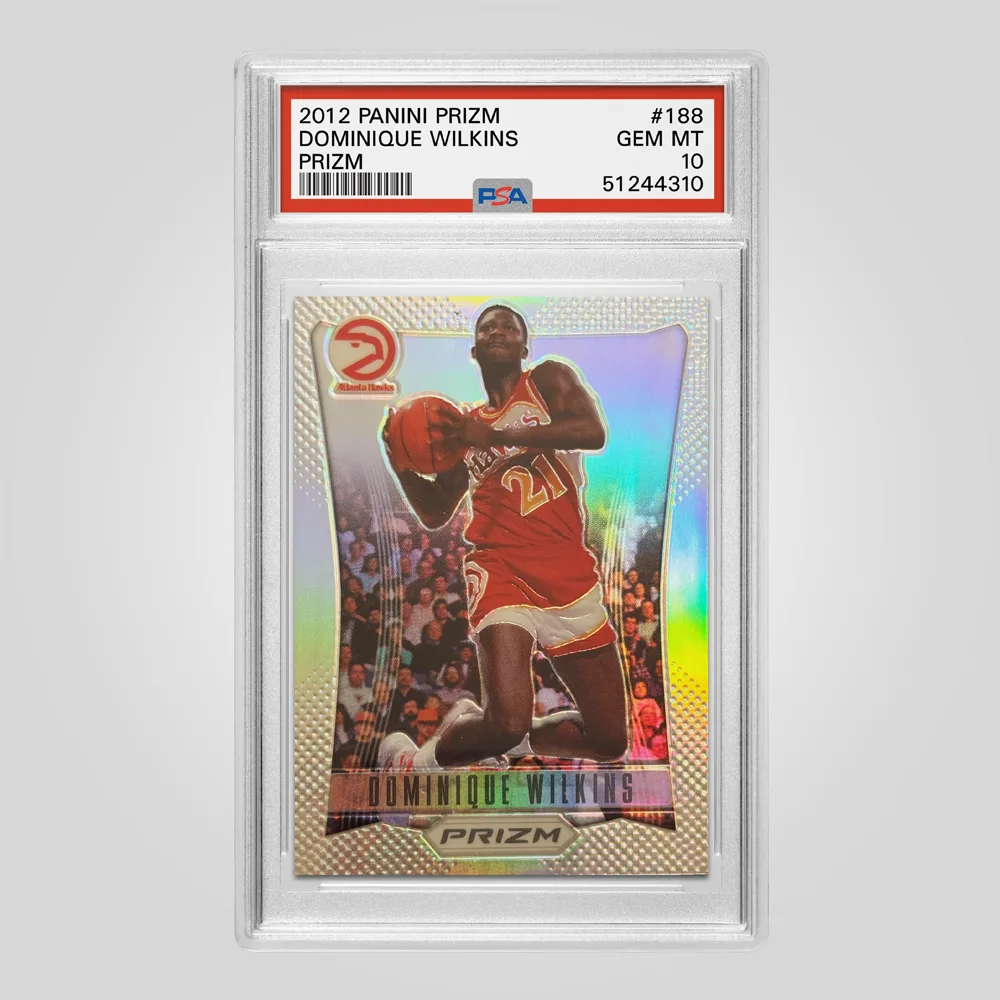 2012 Panini Prizm Dominique Wilkins Silver Prizm #188, PSA 10 GEM MT