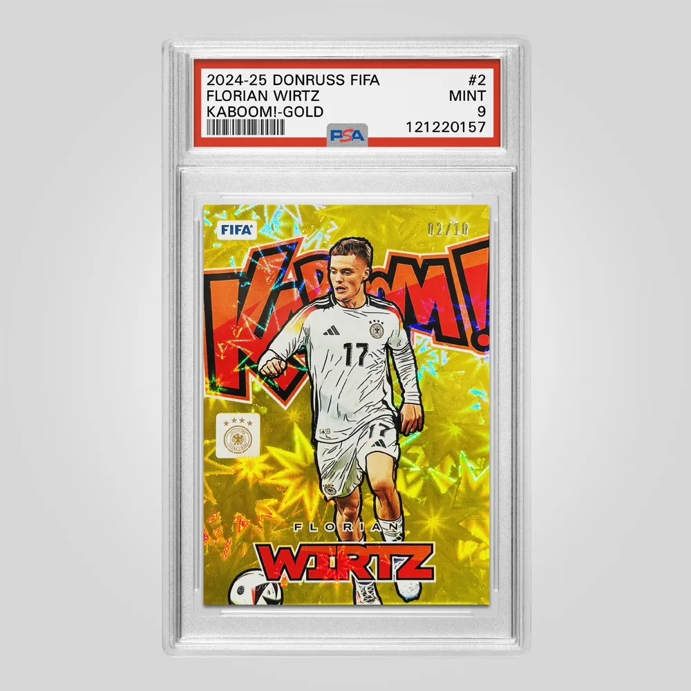 2024 Panini Donruss FIFA Florian Wirtz Kaboom!, Gold #2, PSA 9 MINT